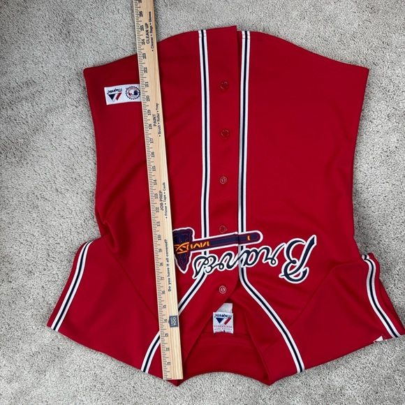 Majestic Women’s Atlanta Braves Jersey Red Size L - Picture 6 of 8